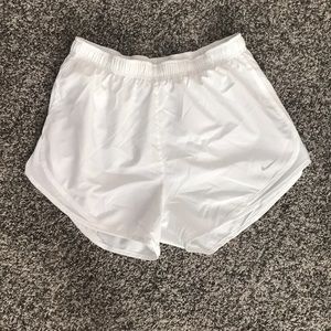L white Nike Tempo Shorts